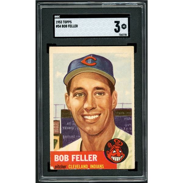 1953 Topps #54 Bob Feller (SGC 3)