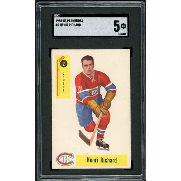 1958-59 Parkhurst #2 Henri Richard (SGC 5)