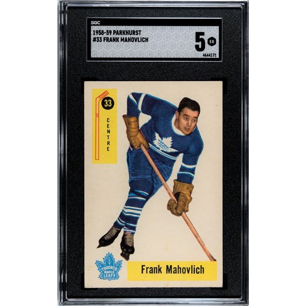 1958-59 Parkhurst #33 Frank Mahovlich (SGC 5)
