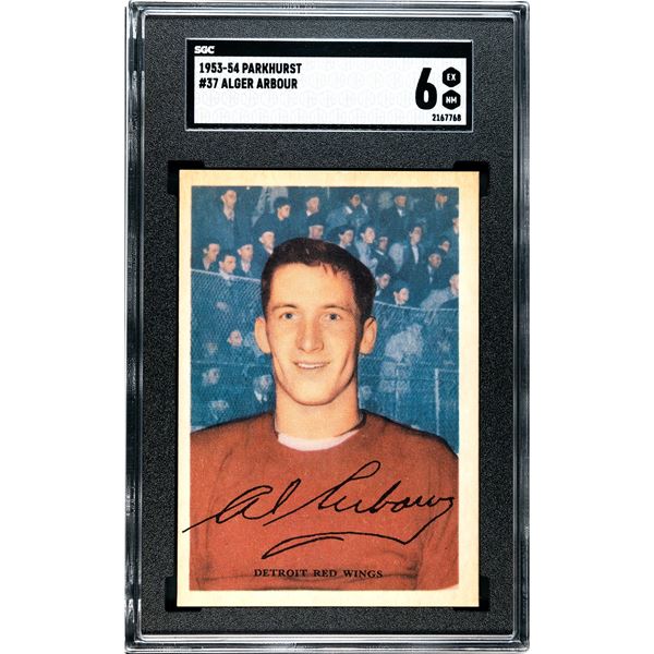 1953-54 Parkhurst #37 Al Arbour RC (SGC 6)