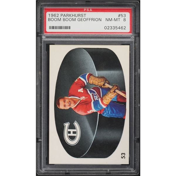 1962-63 Parkhurst #53 Boom Boom Geoffrion (PSA 8)