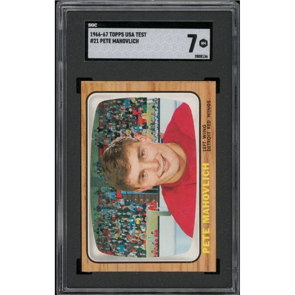 1966-67 Topps USA #21 Pete Mahovlich RC (SGC 7)