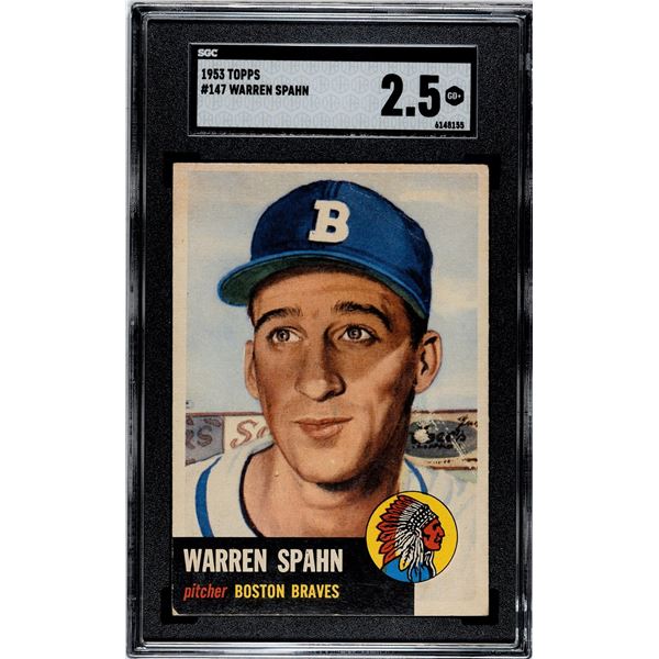 1953 Topps #147 Warren Spahn (SGC 2.5)