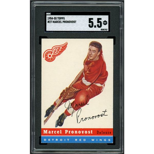1954-55 Topps #27 Marcel Pronovost (SGC 5.5)