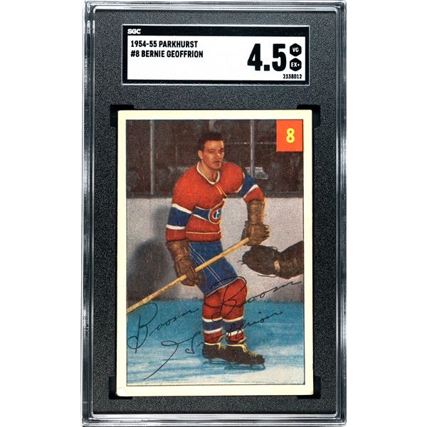1954-55 Parkhurst #8 Boom Boom Geoffrion (SGC 4.5)