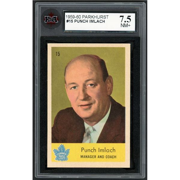 1959-60 Parkhurst #15 Punch Imlach (KSA 7.5)