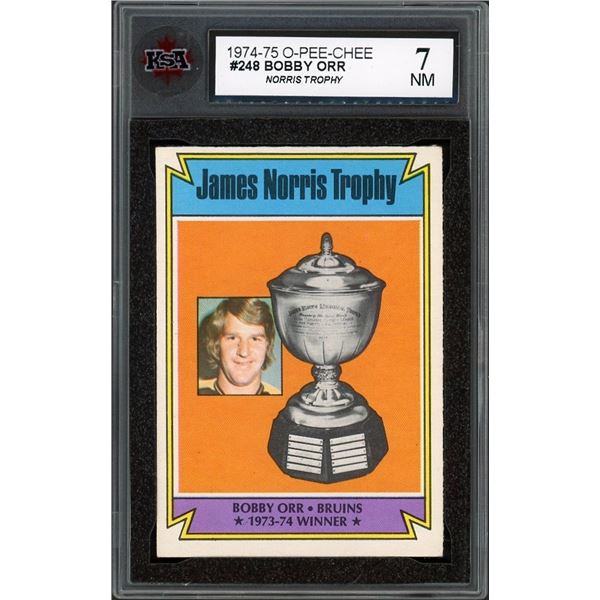 1974-75 O-Pee-Chee #248 Bobby Orr - Norris Trophy (KSA 7)