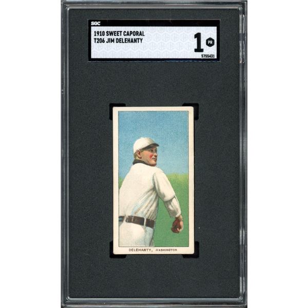 1909-11 T206 #122 Jim Delehanty (SGC 1)