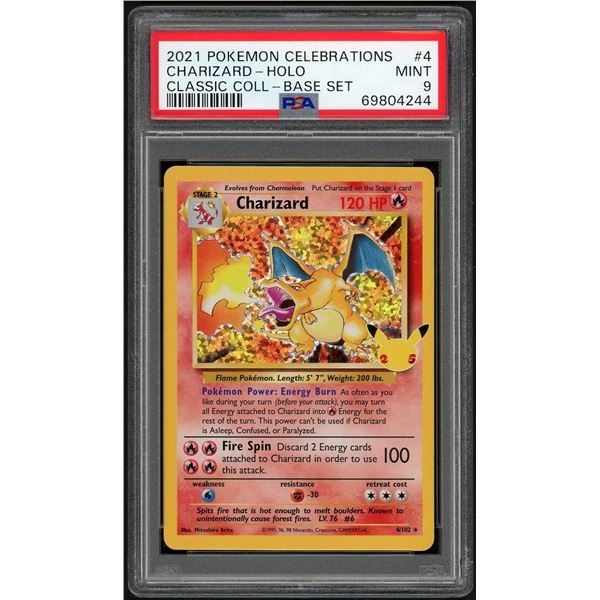 Pokemon: 2021 Charizard Celebrations Holo (PSA 9)