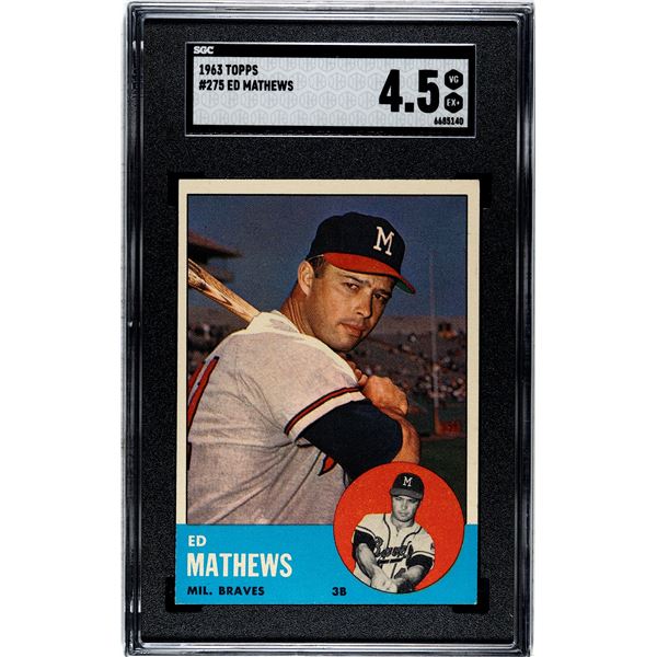 1963 Topps #275 Eddie Mathews (SGC 4.5)