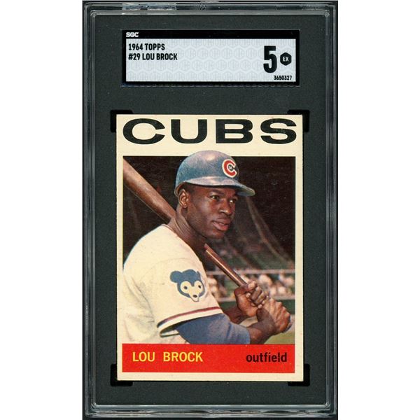 1964 Topps #29 Lou Brock (SGC 5)