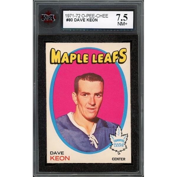 1971-72 O-Pee-Chee #80 Dave Keon (KSA 7.5)