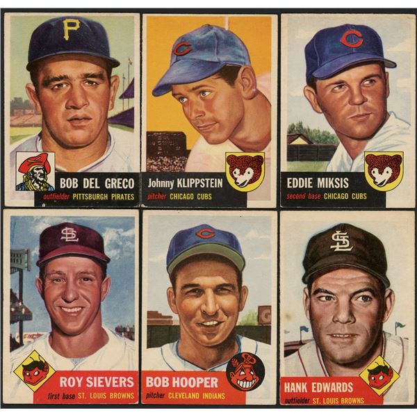 Lot of 12 x 1953 Topps Baseball Cards