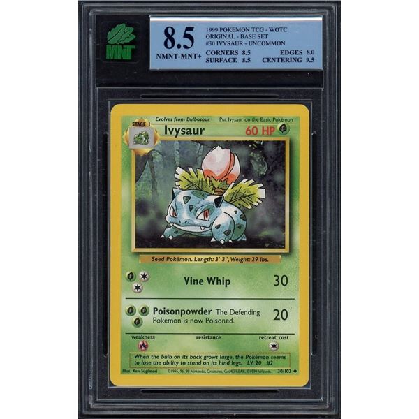 Pokemon: 1999 Ivysaur Base Set (MNT 8.5)