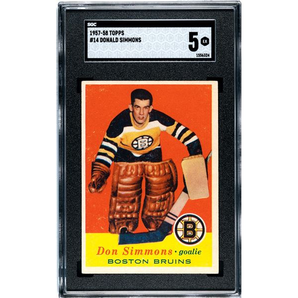 1957-58 Topps #14 Don Simmons RC (SGC 5)