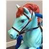 Image 3 : Vintage custom painted and designed wooden and plastic rocking horse (Approx 45 inches depth x 21 1/