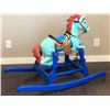 Image 6 : Vintage custom painted and designed wooden and plastic rocking horse (Approx 45 inches depth x 21 1/