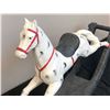 Image 2 : Early 1900's custom painted metal rocking horse : Approx.(25 1/2 inches wide x 6 1/2 inches deep x 1