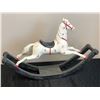 Image 3 : Early 1900's custom painted metal rocking horse : Approx.(25 1/2 inches wide x 6 1/2 inches deep x 1