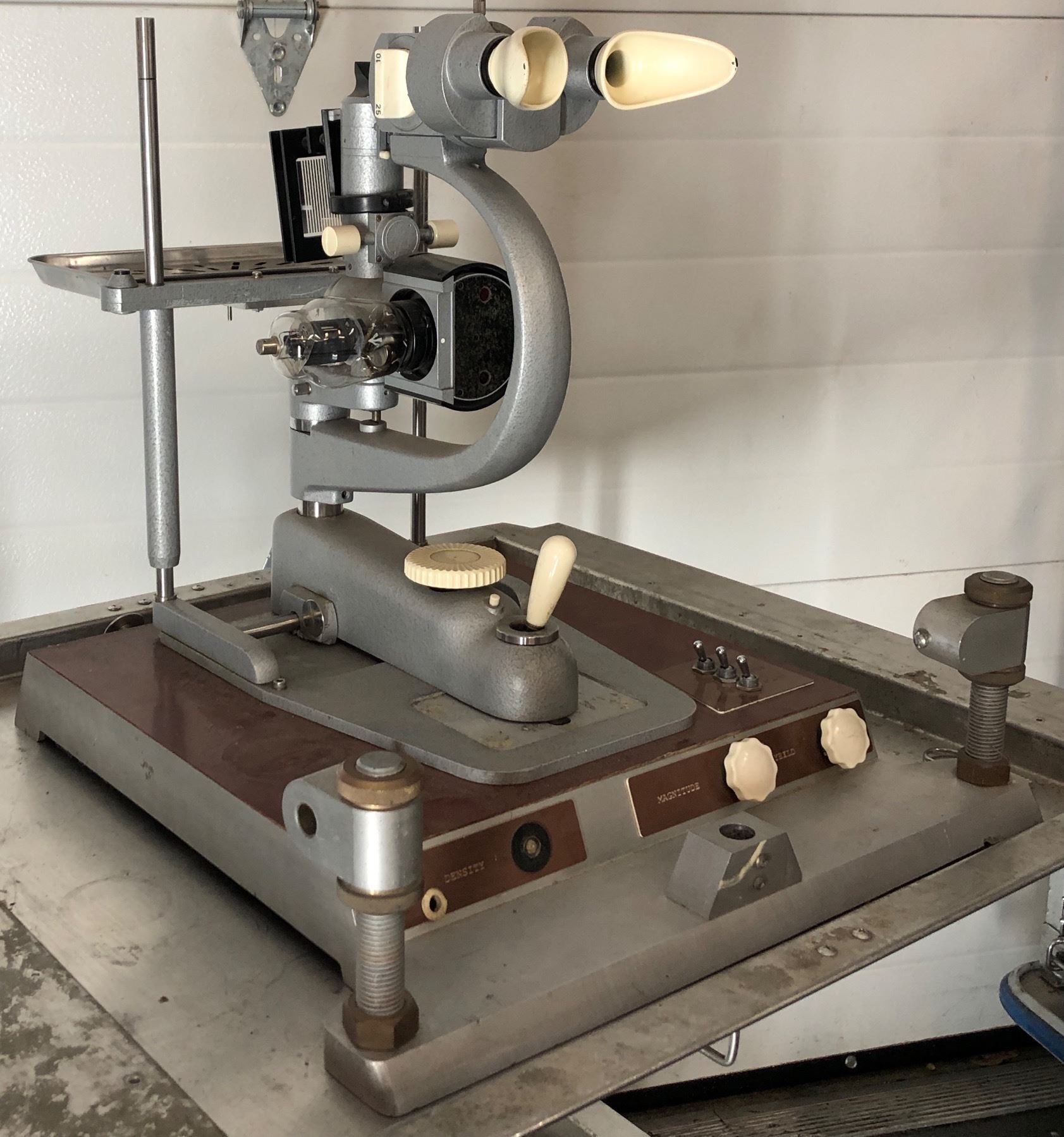 Prop custom designed futuristic microscope (Approx. 19 inches wide x 23 ...