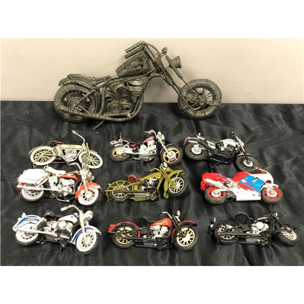 Ministation Motorcycle Model Group of assorted miniature motorcycle model toys