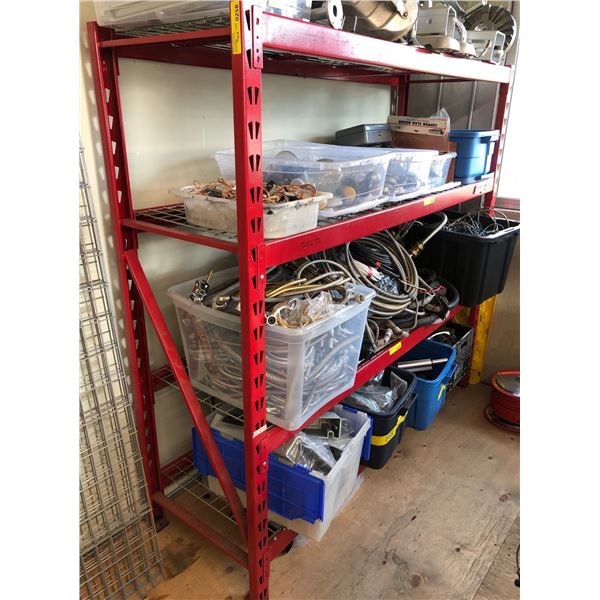 Snap-on red metal shelving rack - includes two uprights/ 8 horizontals ...