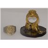 Image 1 : "Descendants" Film Series - Group of 2 lion face cast rings