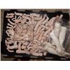 Image 7 : Large group of porcelain doll parts - includes heads/ bodies/ arms/ legs/ feet/ glass eyes/ hair/ sk