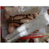 Image 9 : Large group of porcelain doll parts - includes heads/ bodies/ arms/ legs/ feet/ glass eyes/ hair/ sk