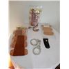 Image 1 : Group of assorted props - includes leather pieces from "Arrow"/ handcuffs etc.