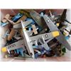 Image 1 : Box full of assorted vintage toy airplanes