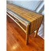 Image 2 : Immitation Bamboo Hall Table with Glass Top