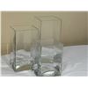 Image 2 : 3 Glass Rectangular Vases