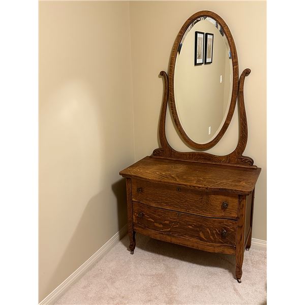 vintage dresser with oval mirror Antique Solid Tiger Oak Princess Tilt Beveled 31.75h79.25h34w19d Shipping is Not Free it creates a timeless combination that feels both elegant and effortlessly practical Antique Dresser Top Oval Mirror