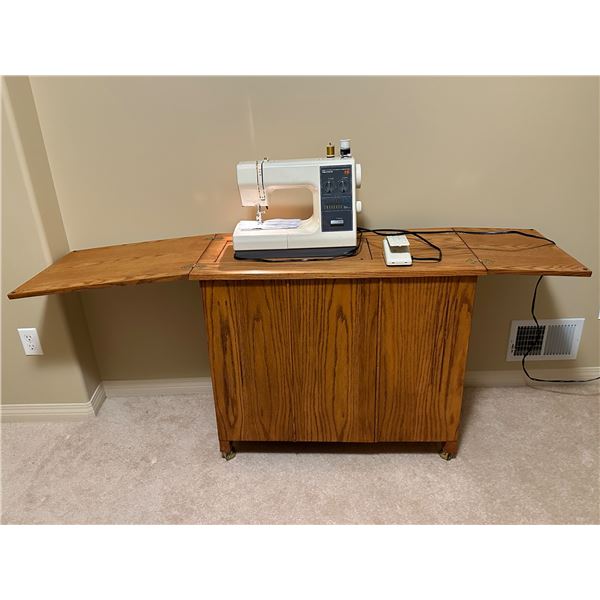 Kenmore 16 Stitch Sewing Machine and Wood Cabinet - Sunrise Estate ...