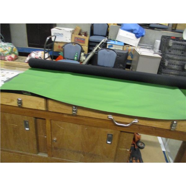 GREEN VINYL UPHOLSTERY (APPROX. 2 YARDS) - ROLL