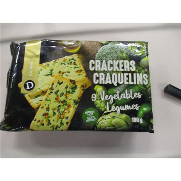 SHELF PULLS (AS IS):  VEGETABLE CRACKERS (180 G) - PER PKG