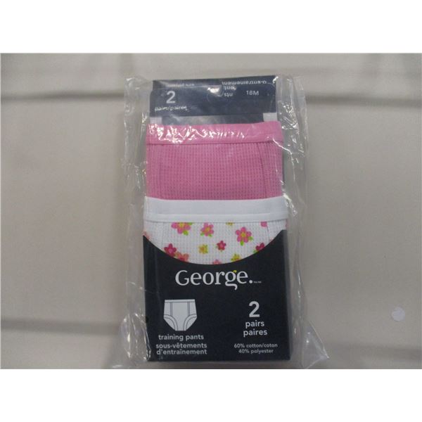 NEW:  GIRL'S TRAINING PANTS (18 MONTHS/4 PAIR X 24 PKGS) - CASE