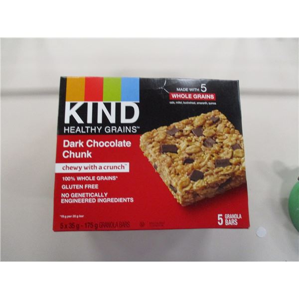SHELF PULLS (AS IS):  KIND CHOCOLATE CHUNK GRANOLA BARS (5 BARS) - PER BOX