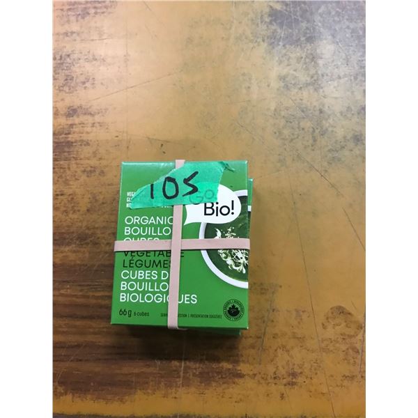 SHELF PULLS (AS IS):  ORGANIC VEGATABLE BOULLION CUBES (6 CUBES) - 2 BOXES