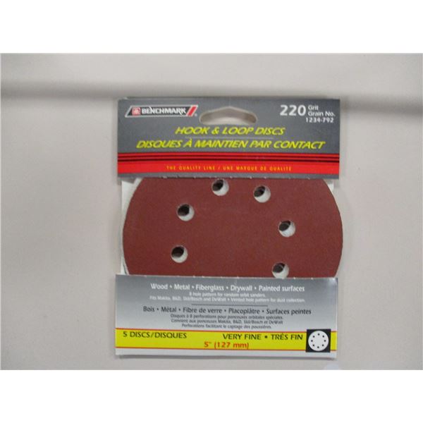 220 GRIT (5 DISC) SAND PAPER - BUNDLE