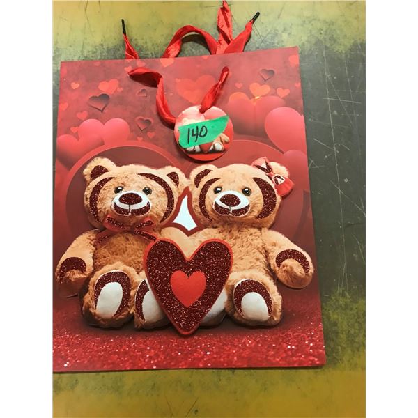 NEW (STORE CLOSE-OUT):  3 - 10" X 13" VALENTINE GIFT BAGS