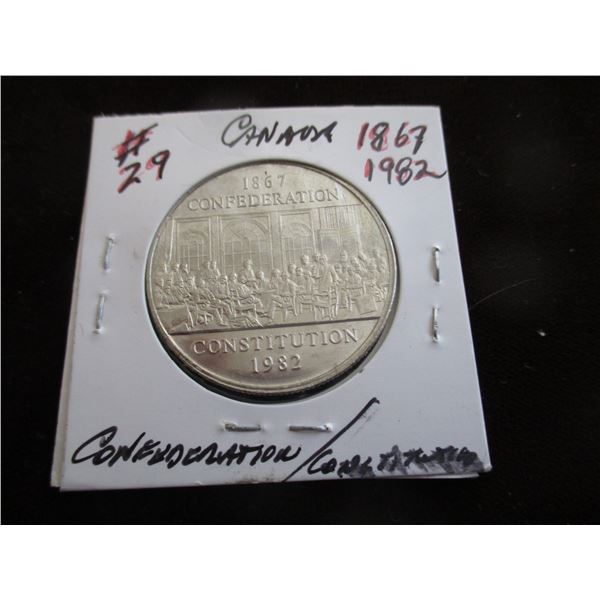 1867 - 1982 CANADA CONFEDERATION CONSTITUTION DOLLAR