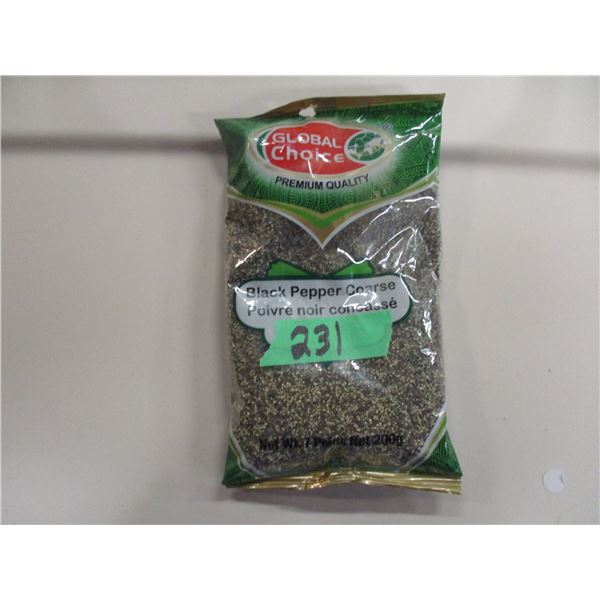 STORE CLOSE-OUT:  COARSE BLACK PEPPER (200 G) - PER BAG