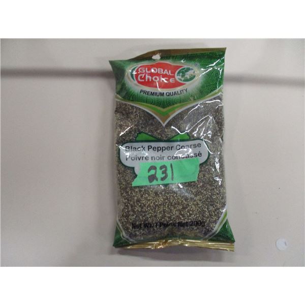 STORE CLOSE-OUT:  COARSE BLACK PEPPER (200 G) - PER BAG
