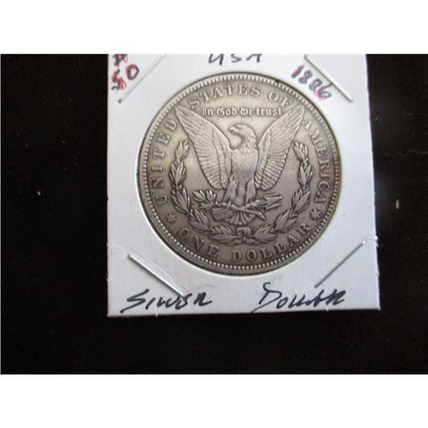 1886 USA MORGAN SILVER DOLLAR