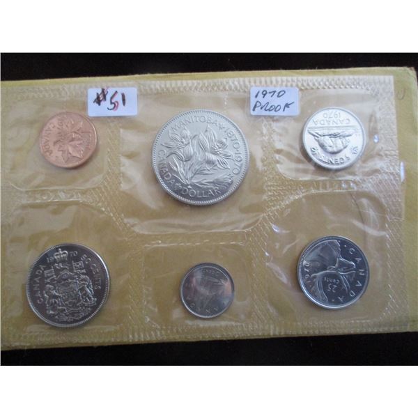 1970 MANITOBA PROOF CANADA MINT SEALED COIN SET