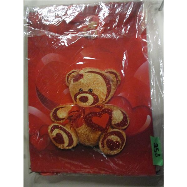 NEW (STORE CLOSE-OUT):  6 - 12" X 16" VALENTINES GIFT BAGS