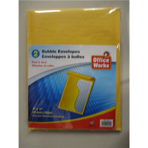 NEW (STORE CLOSE-OUT):  2 BUBBLE ENVELOPES (8X11") - PER PKG