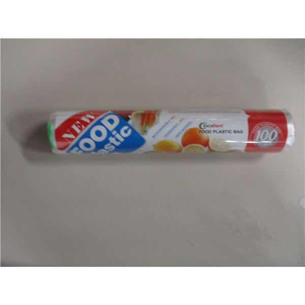 STORE CLOSE-OUT:  FOOD PLASTIC BAGS (100 BAGS/25 X 35 CM) - PER BOX